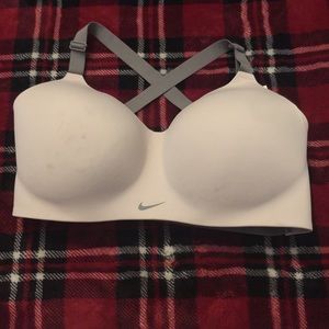 White Nike studio bra